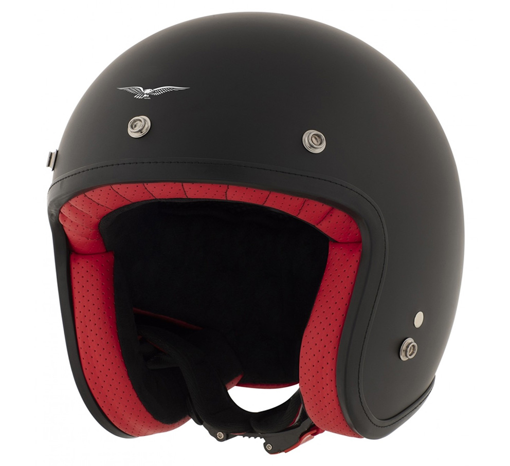 Moto Guzzi jet helmet, The Clan, black, matt