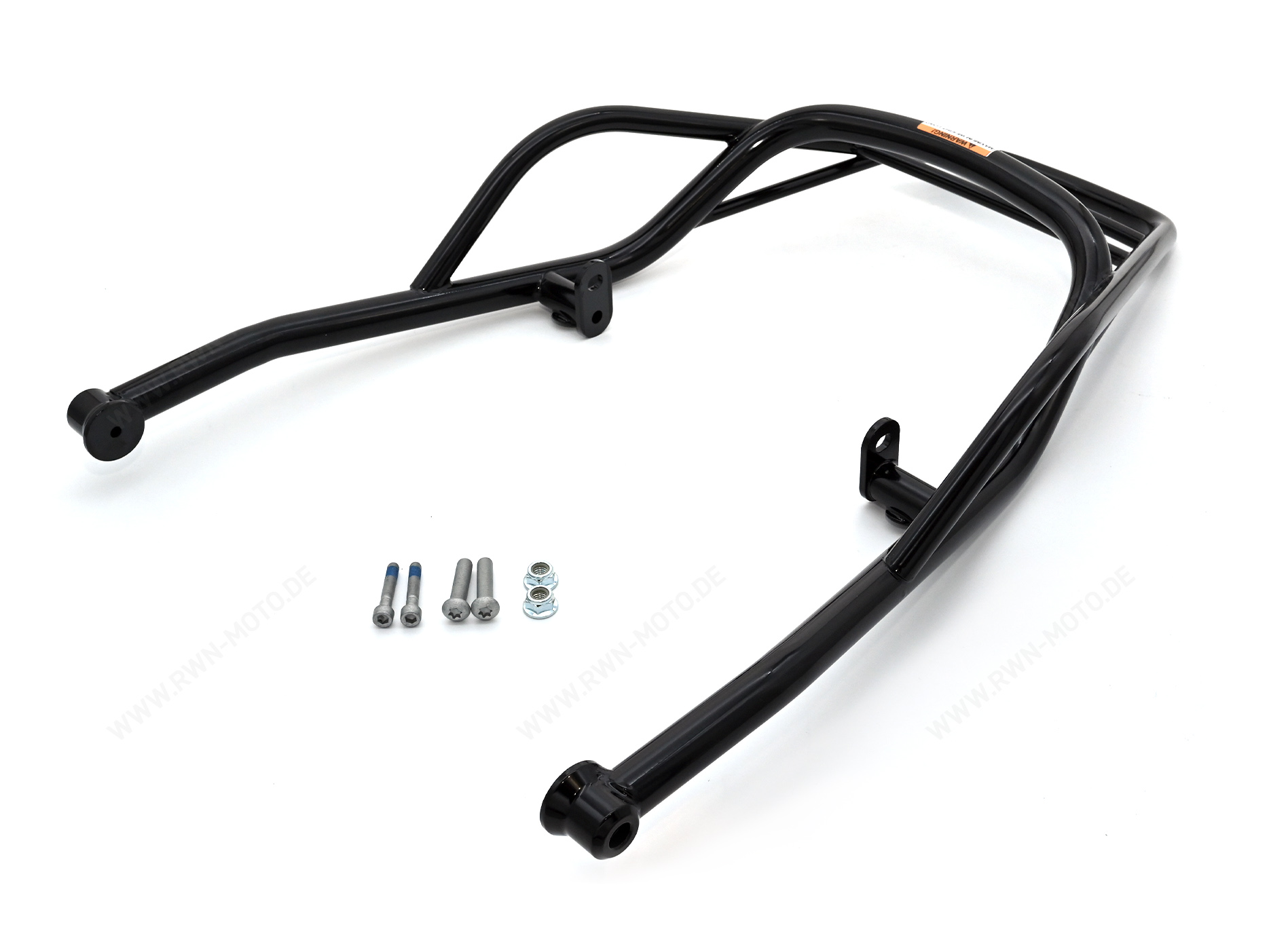 Luggage carrier, rear, black, rigid for Moto Guzzi V7 850 2021-