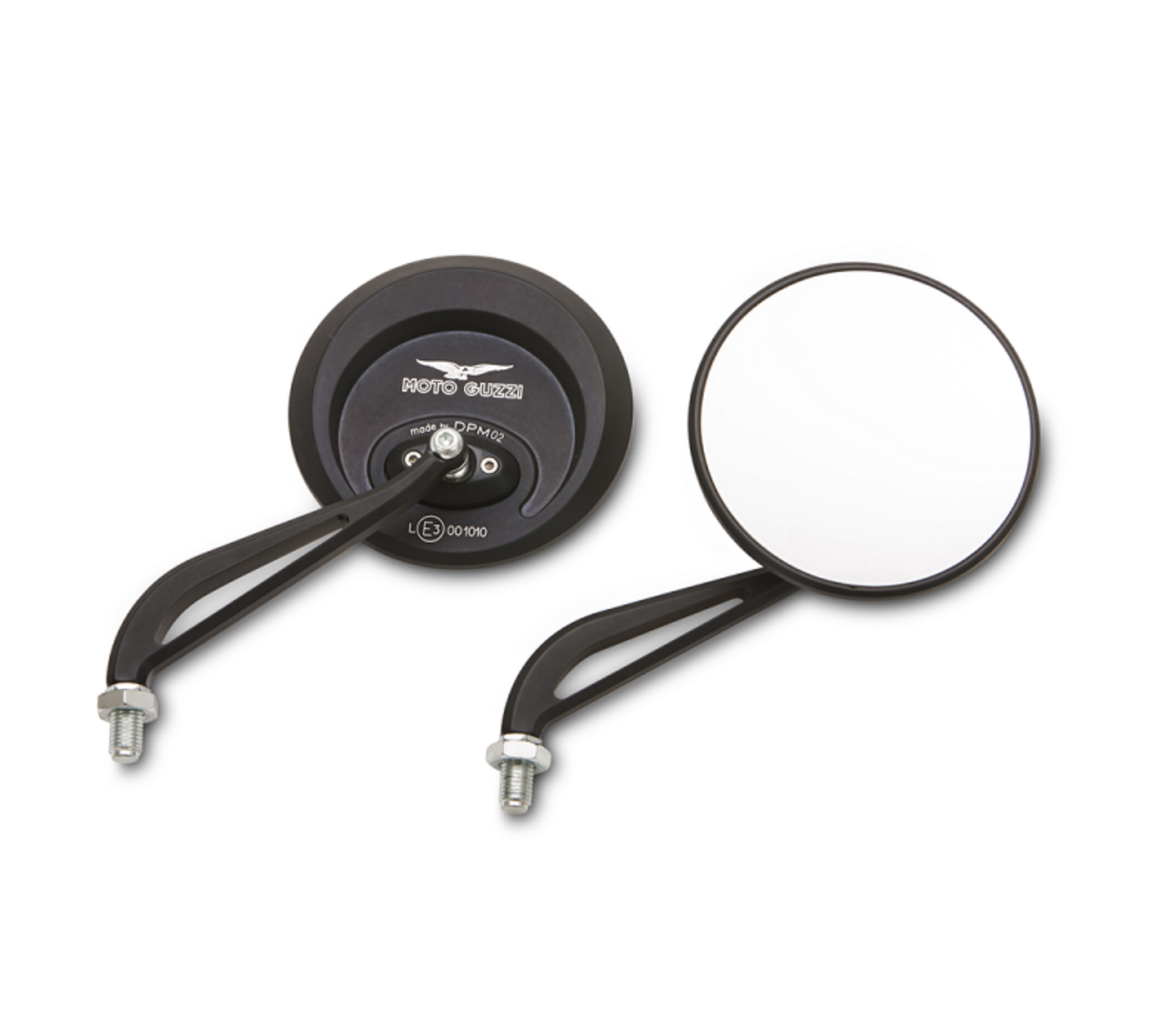 Mirror, aluminum, black, Dark for Moto Guzzi Audace