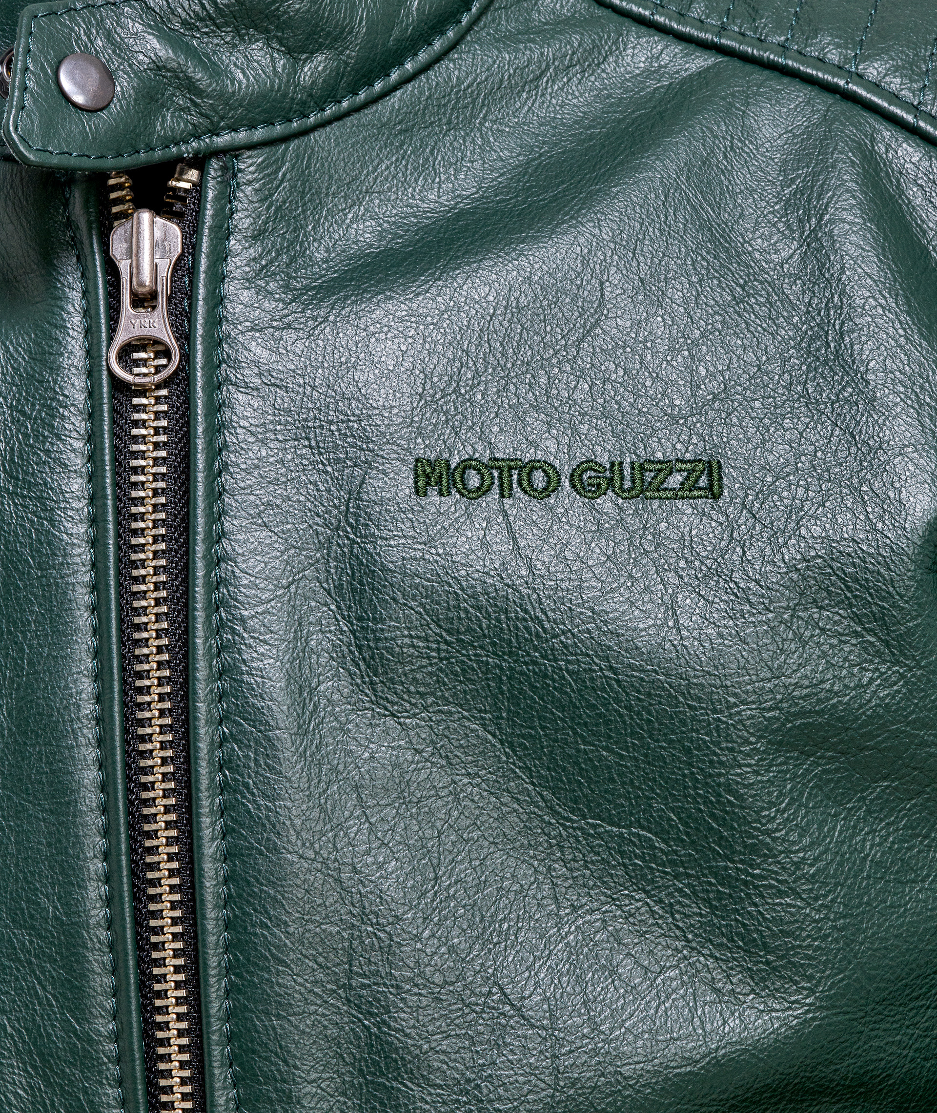 Moto Guzzi leather jacket green incl. protectors