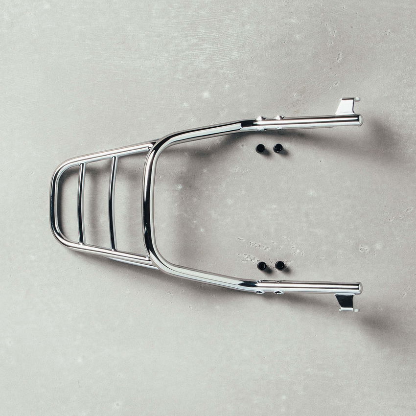Original Moto Guzzi chrome luggage rack for V9 Roamer
