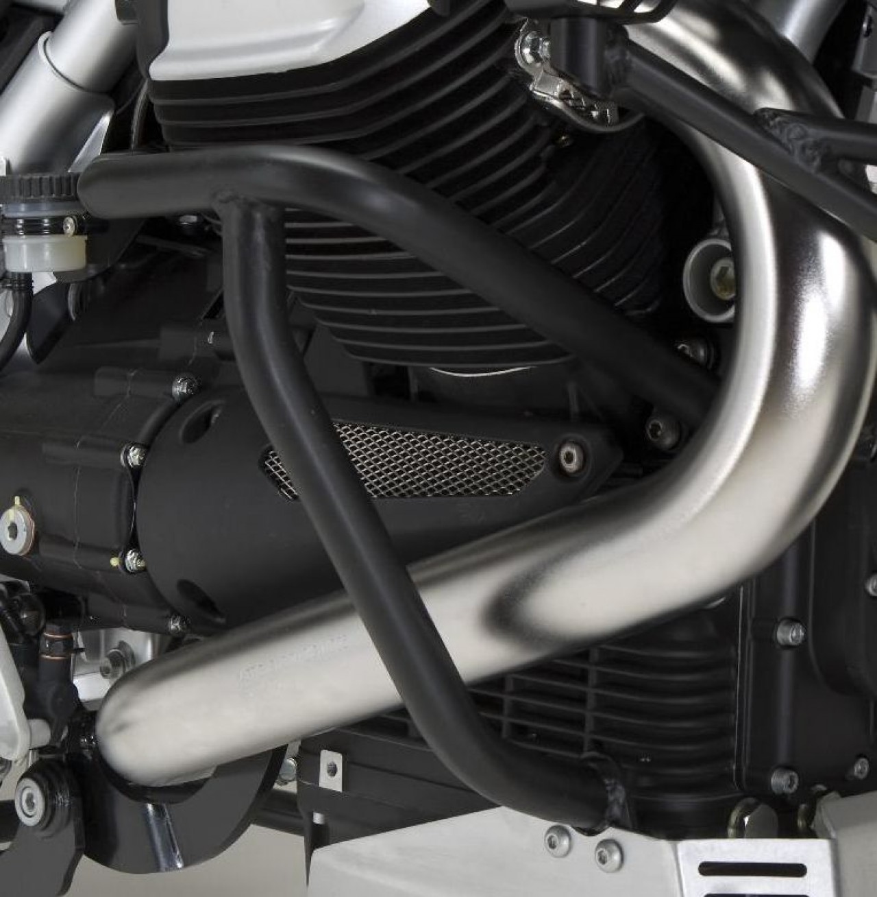 Engine guard, black for Stelvio 1200 original Moto Guzzi