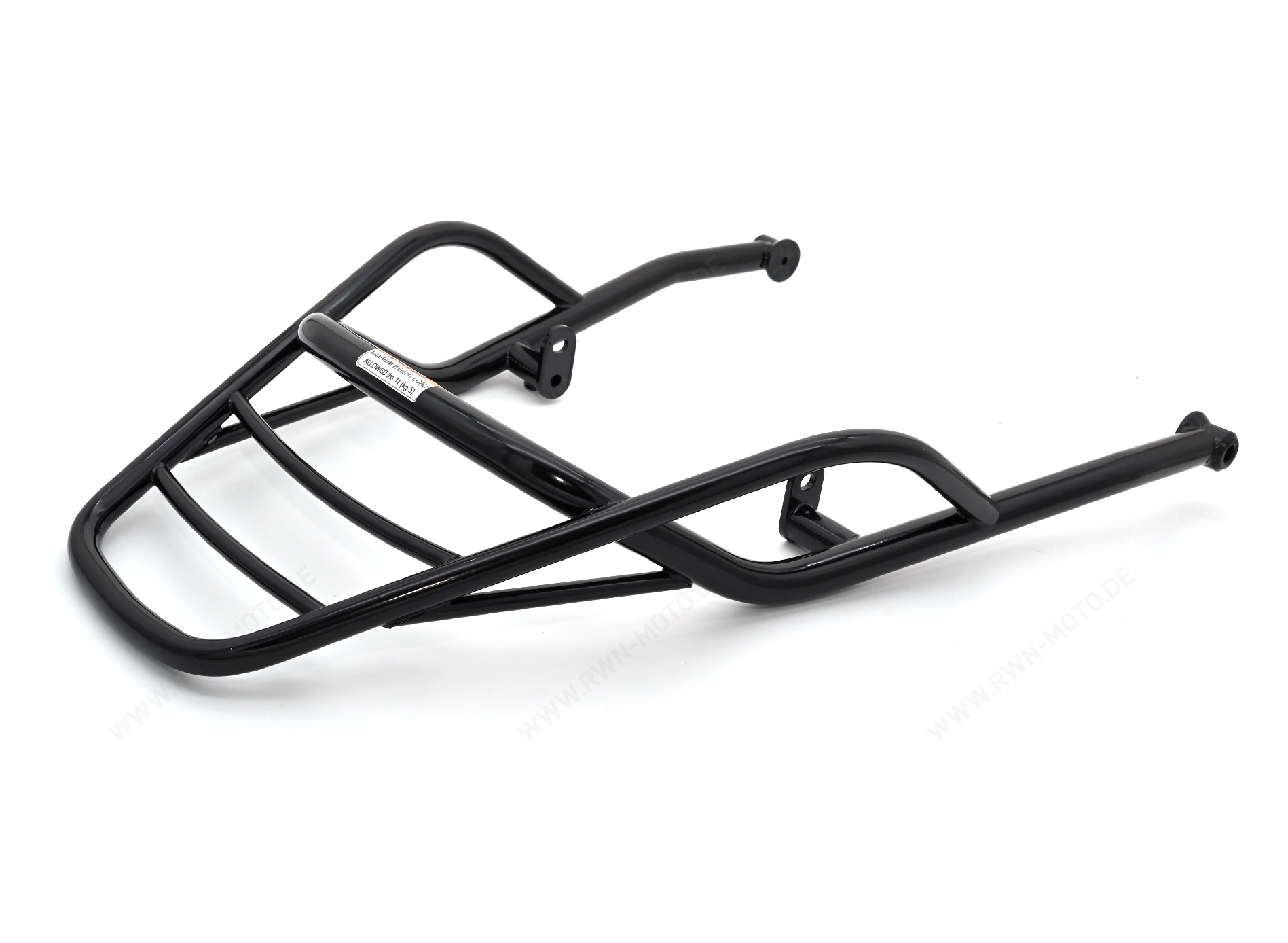 Luggage carrier, rear, black, rigid for Moto Guzzi V7 850 2021-
