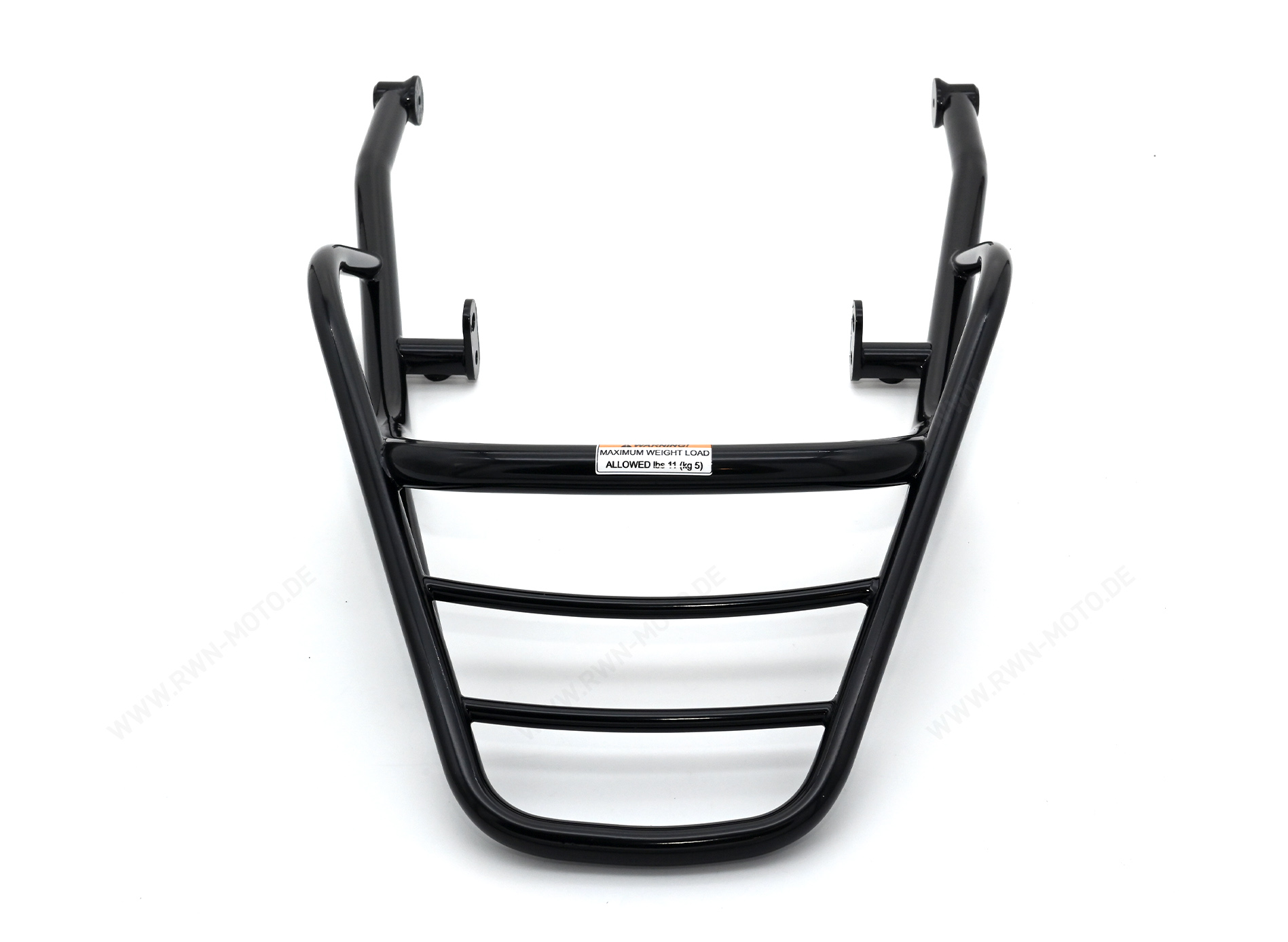 Luggage carrier, rear, black, rigid for Moto Guzzi V7 850 2021-
