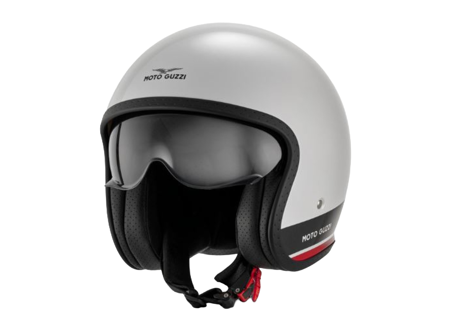 Moto Guzzi jet helmet Contrail white