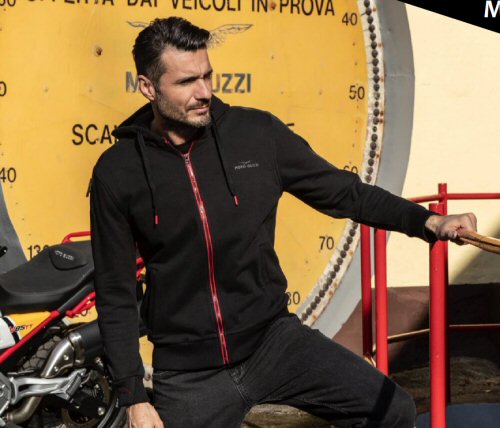 Moto Guzzi Sweat Shirt Jacket V85 TT Cotton Black