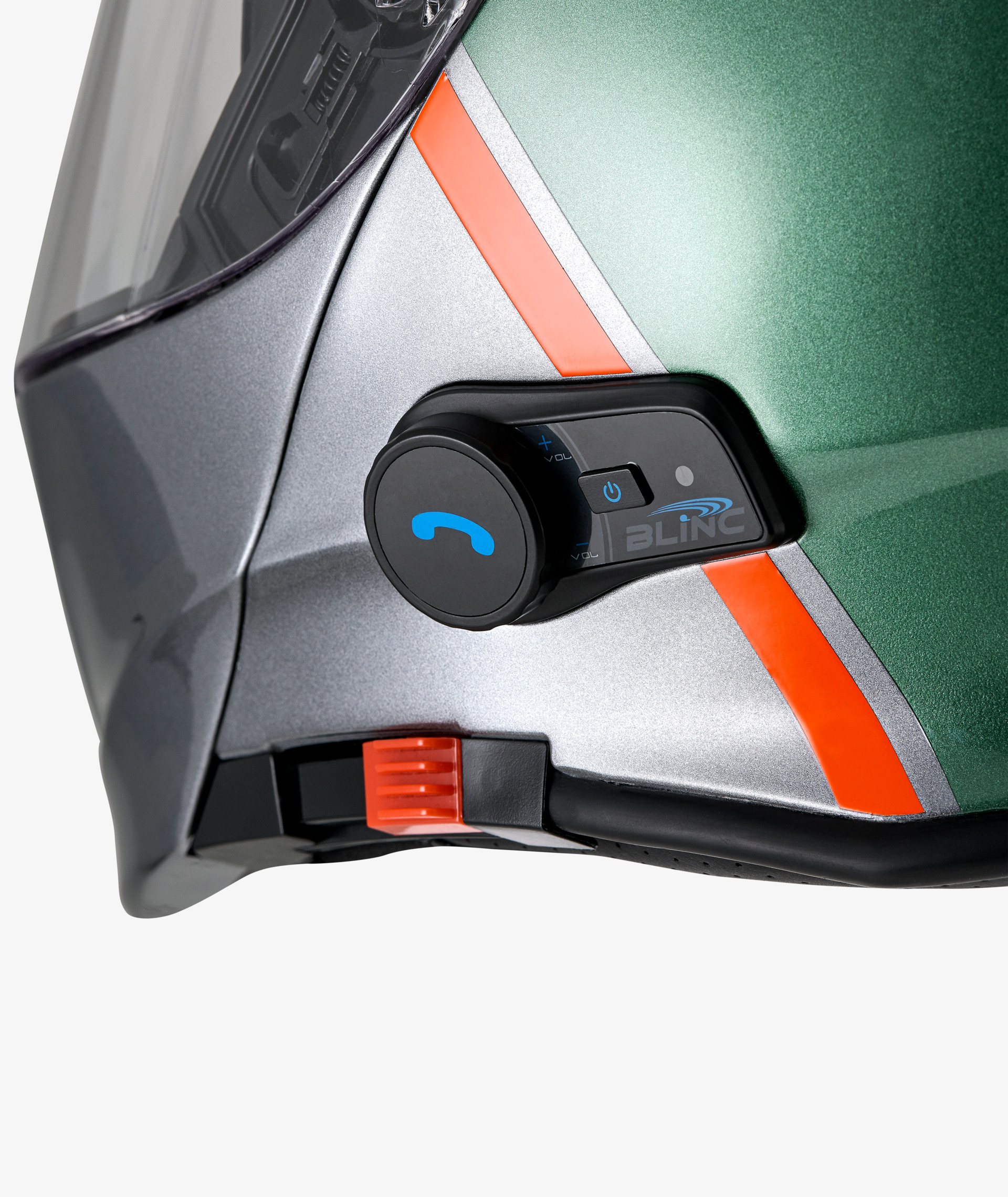 Moto Guzzi helmet "Modular BT" green with Bluetooth