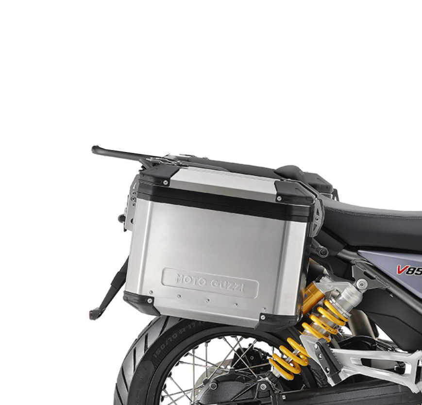 Original aluminum luggage set Moto Guzzi V85 TT