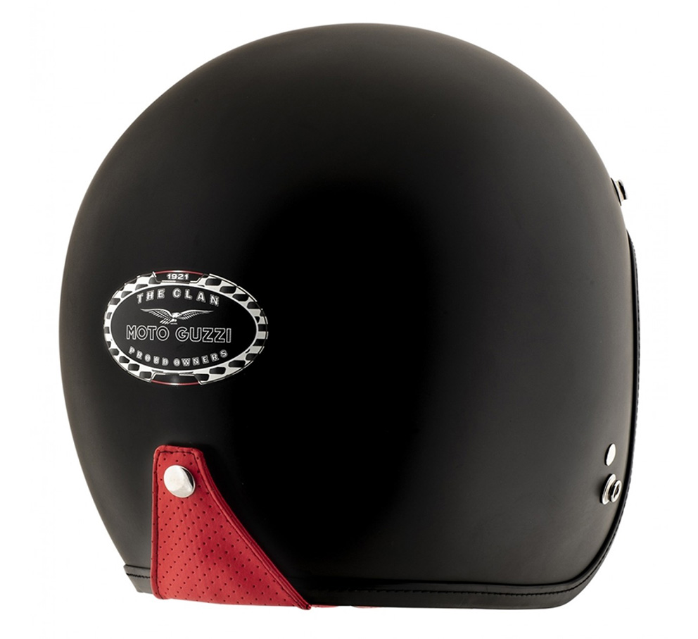 Moto Guzzi jet helmet, The Clan, black, matt