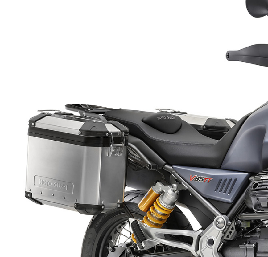 Original aluminum luggage set Moto Guzzi V85 TT